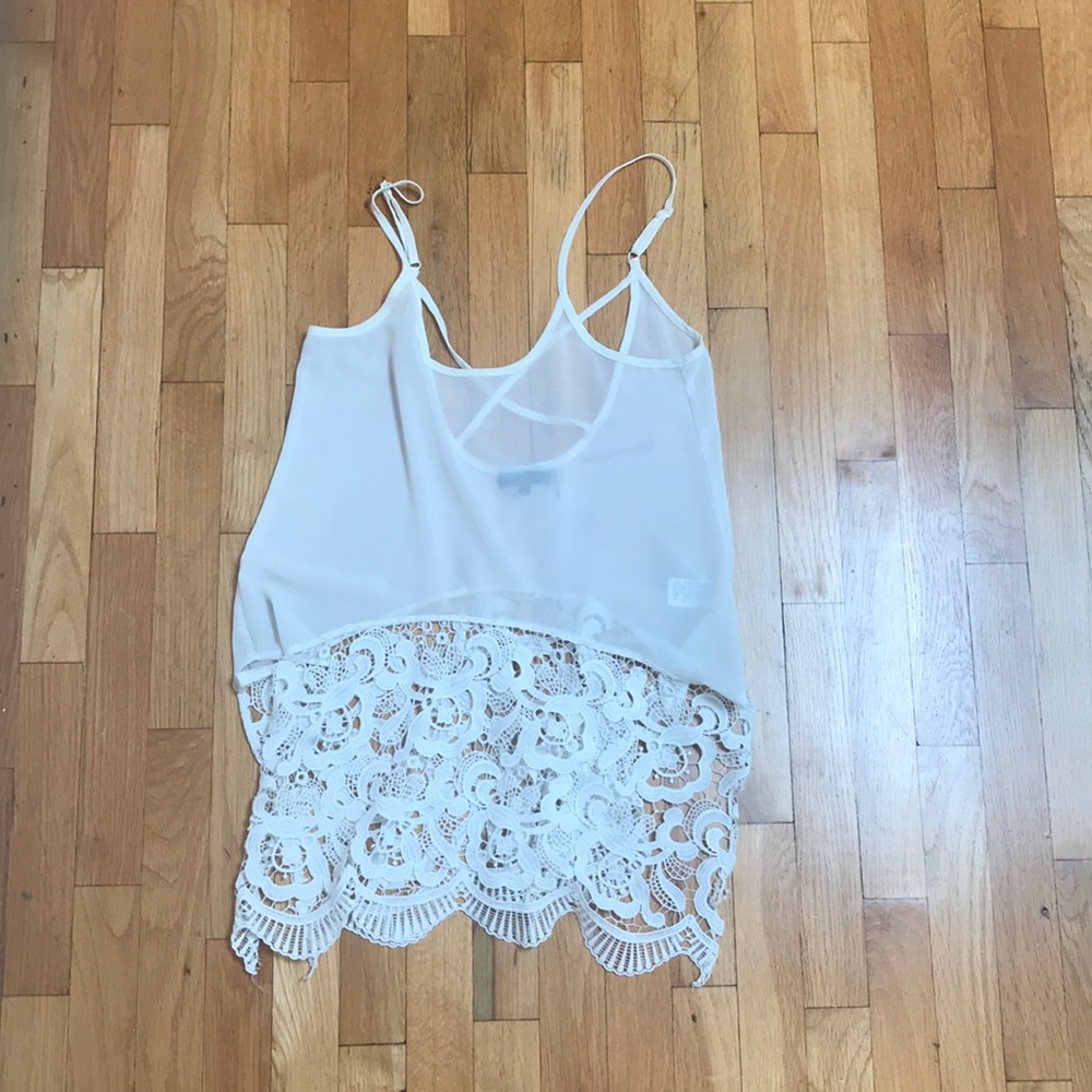 White laced Tank